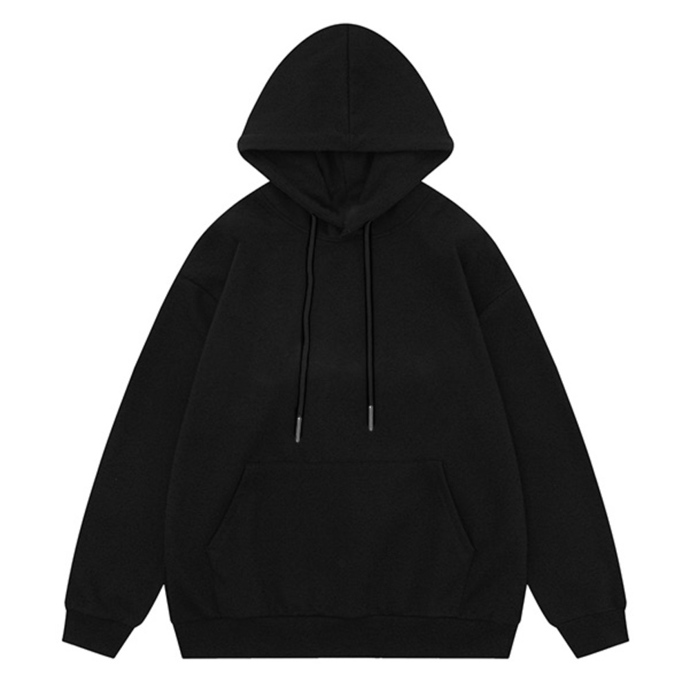 Solid Color Stretchy Hem Loose Oversized Hoodie